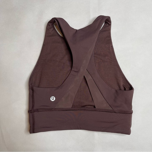 Lululemon Brown Earth High Neck Sports Bra - Picture 2 of 4